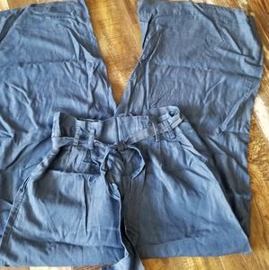 High waist tie pants